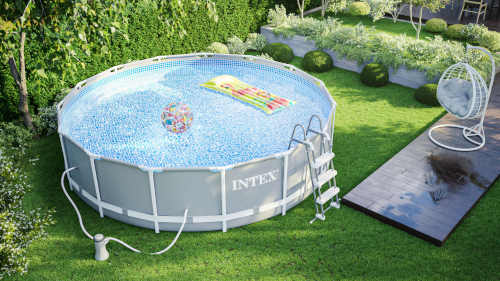 kruhový bazén Intex s pevnou konstrukcí
