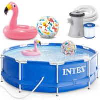 Bazén Intex s filtrací + nafukovací kruh s míčem