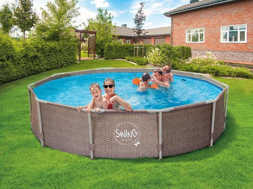 rodinný zahradní kruhový bazén