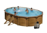 Luxusní bazén oválného tvaru s filtrací