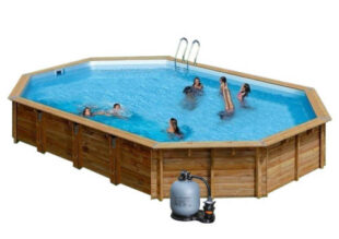 Dřevěný bazén na zahradu GRE Nature s pískovou filtrací